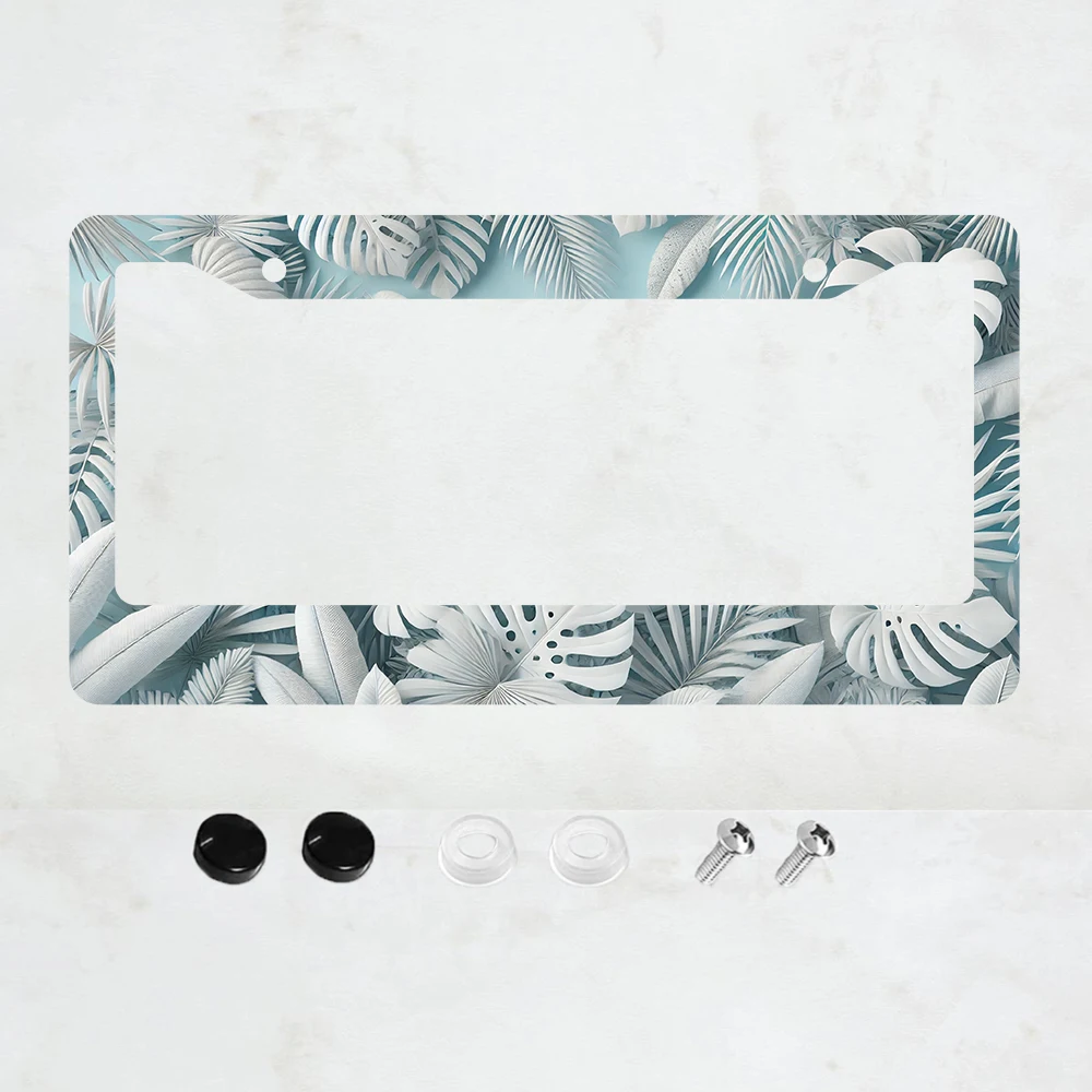 

Рамка для номерного знака из алюминия с дизайном лесных растений, синяя, для General Motors, 12x6 дюймов, с 2 отверстиями под винты