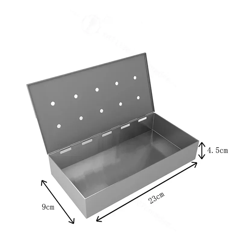 Stainless Steel Smoker Box Outdoor Barbecue Smoked Meat BBQ Grill Smoking Accessories