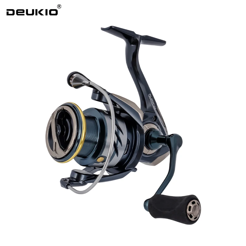 DEUKIO بكرة صيد خفيفة الوزن ماكس قوة السحب 18 رطل بكرة ألومنيوم إنذار الأسماك ألياف الكربون بكرة غزل الجسم الرئيسي للمياه المالحة