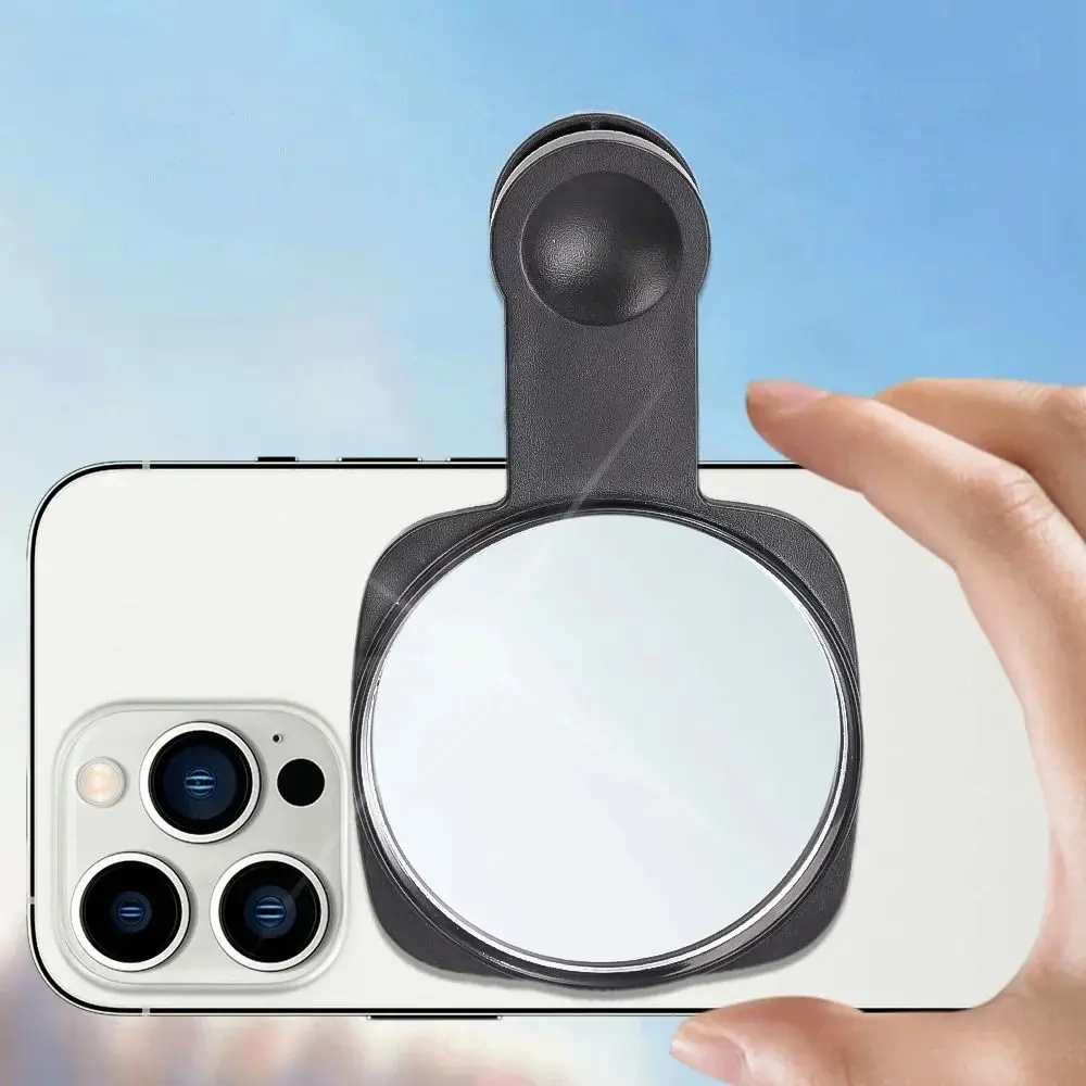 Back Rear Phone Camera Mirror Reflection Clip Kit Dustproof Cloth With Storage Bag Selfie Reflector Mirrors Accessories