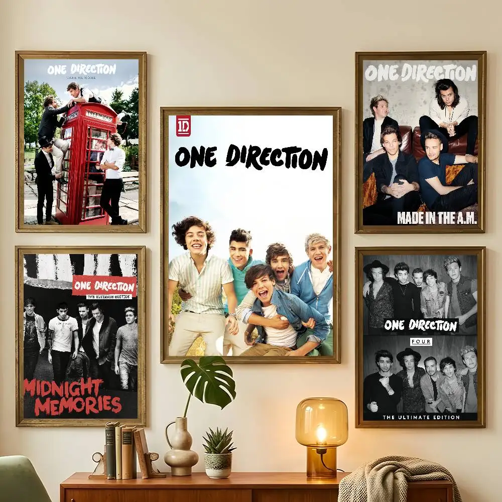 Rock O-One D-Direction-Band Up All Night Poster For Bedroom Gamer Room Decor Restaurant Wall Trendy Aesthetic Gift