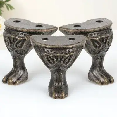 Protecteurs d'angle de boîte en métal, pieds décoratifs antirouille pour étuis à bijoux en bois, pieds d'armoire de Style Vintage 12 pièces