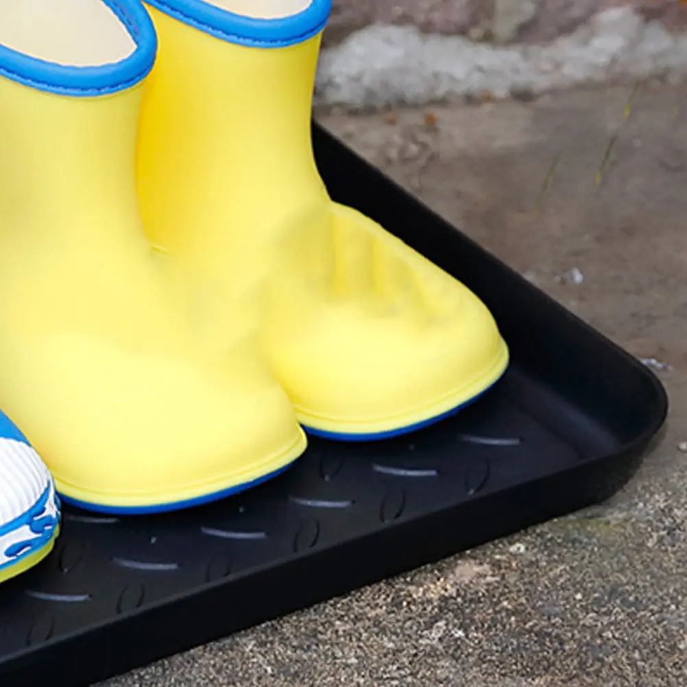 3Pcs Plastic Shoe Tray Stackable Floor Dryer Multipurpose Serving Storage Plate for Cleaning Gardening Plants Pet Shoes Dessert