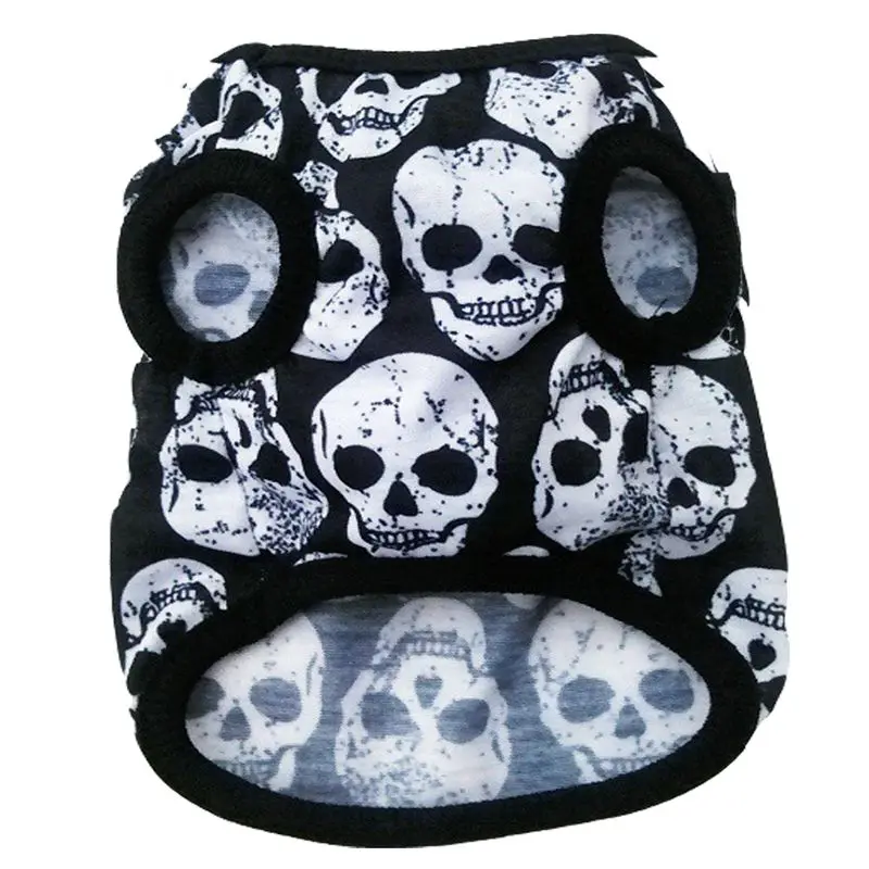 Dog Vest for Small Dogs Skull Print Dog Hoodie Pet Summer Clothes Chihuahua Fashion Tshirt French Bulldog Costume Dropshipping