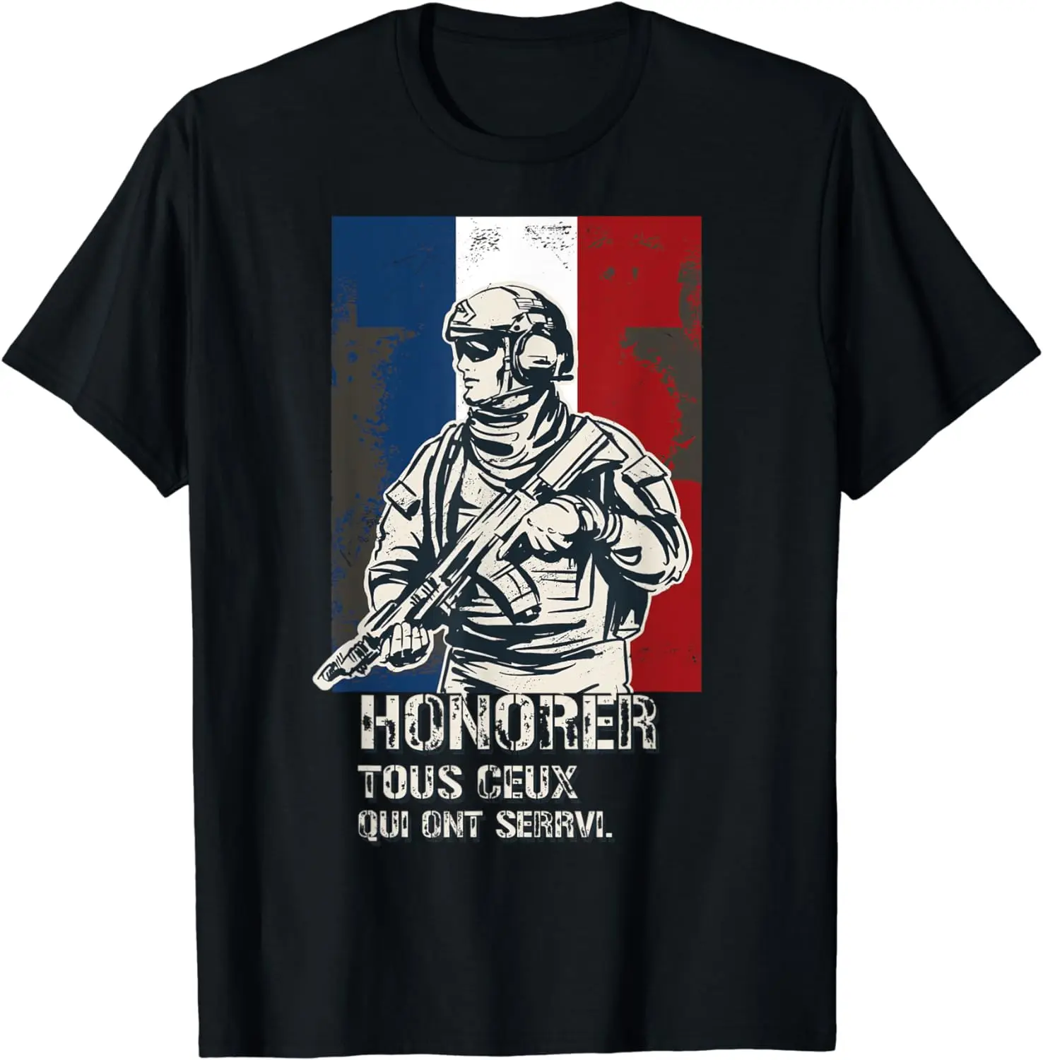 Honneur De Tous Ceux Qui Ont Servi - French Special Force T-Shirt Short Sleeve Casual Cotton Summer Men Shirt