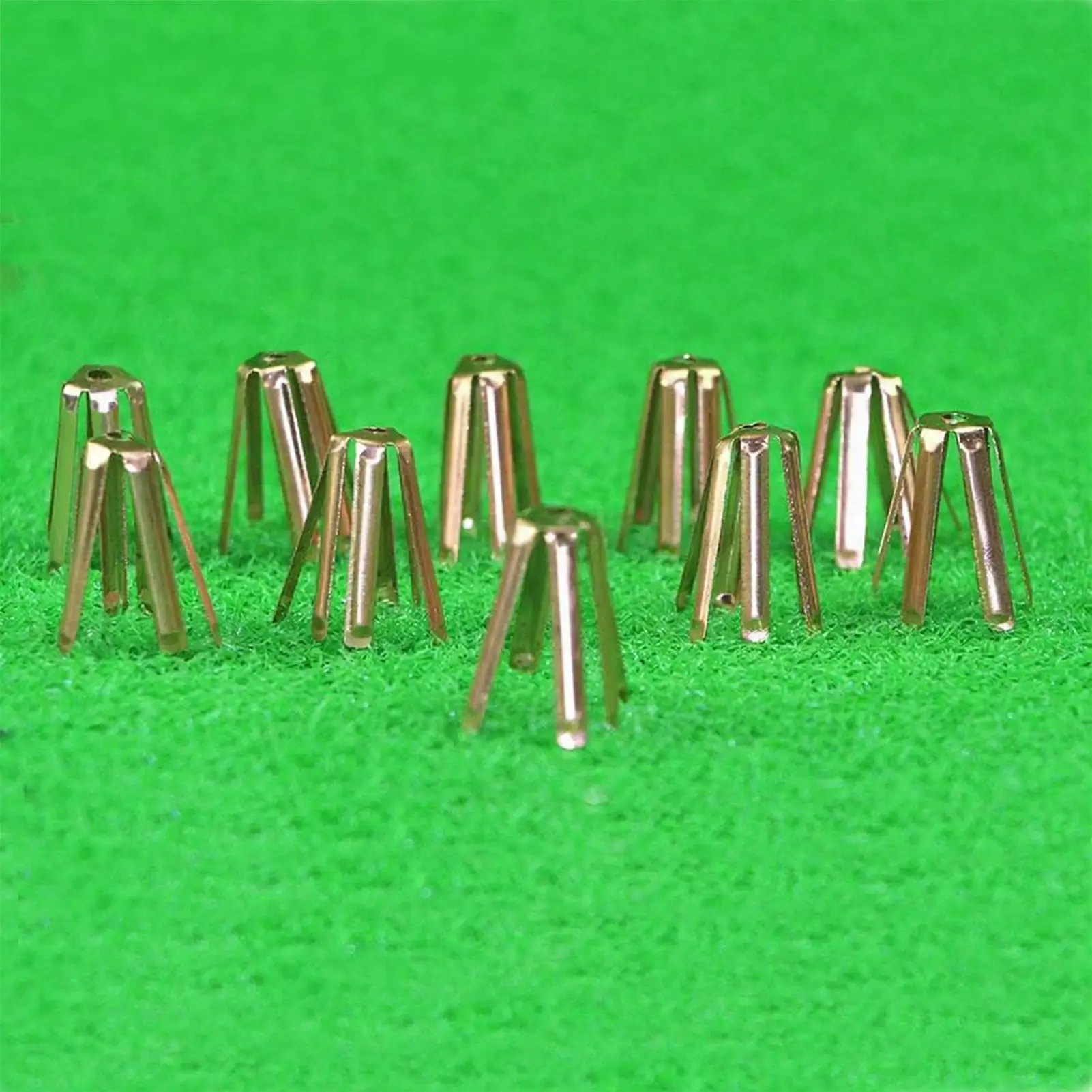 10pcs Brass Golf Shaft Shims Adjustable 6-Leg Adapter Spacer Club Fitting Shim Kit for Golfers Pro Workshop Course Training