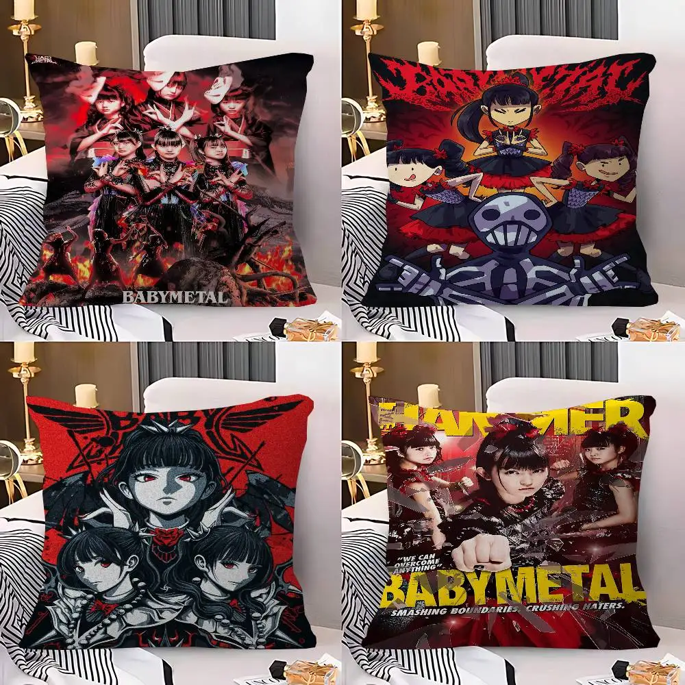 

Japanese B-BABYMETAL Band Music Cushion Cover Decorative Pillow Sofa Home Decor Case Pillow Cases