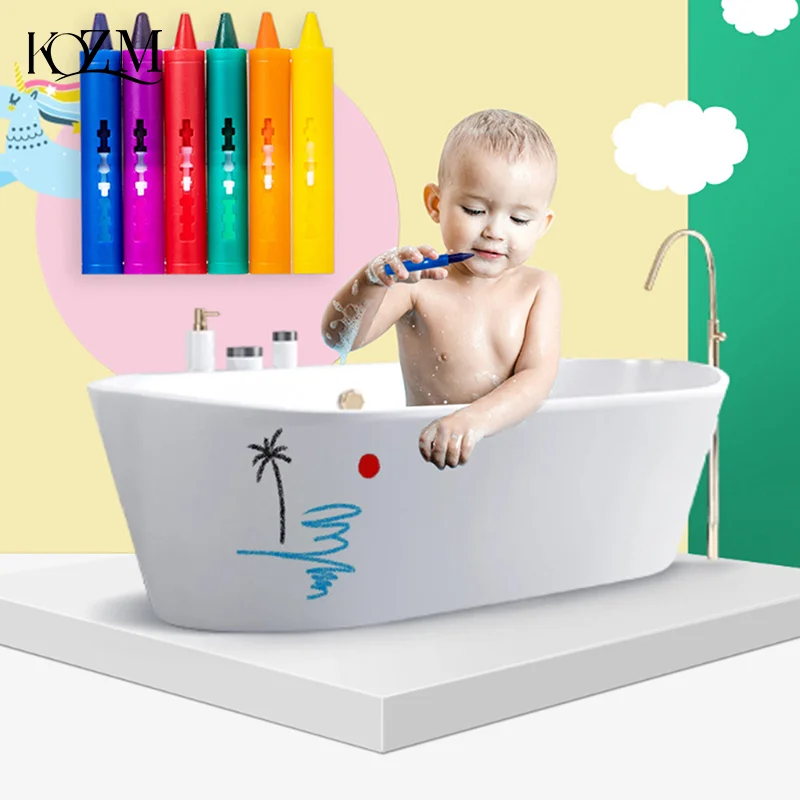 6 szt. Zmywalne kredki do kąpi – Kids Toys Drawing Easy recenzja i cena