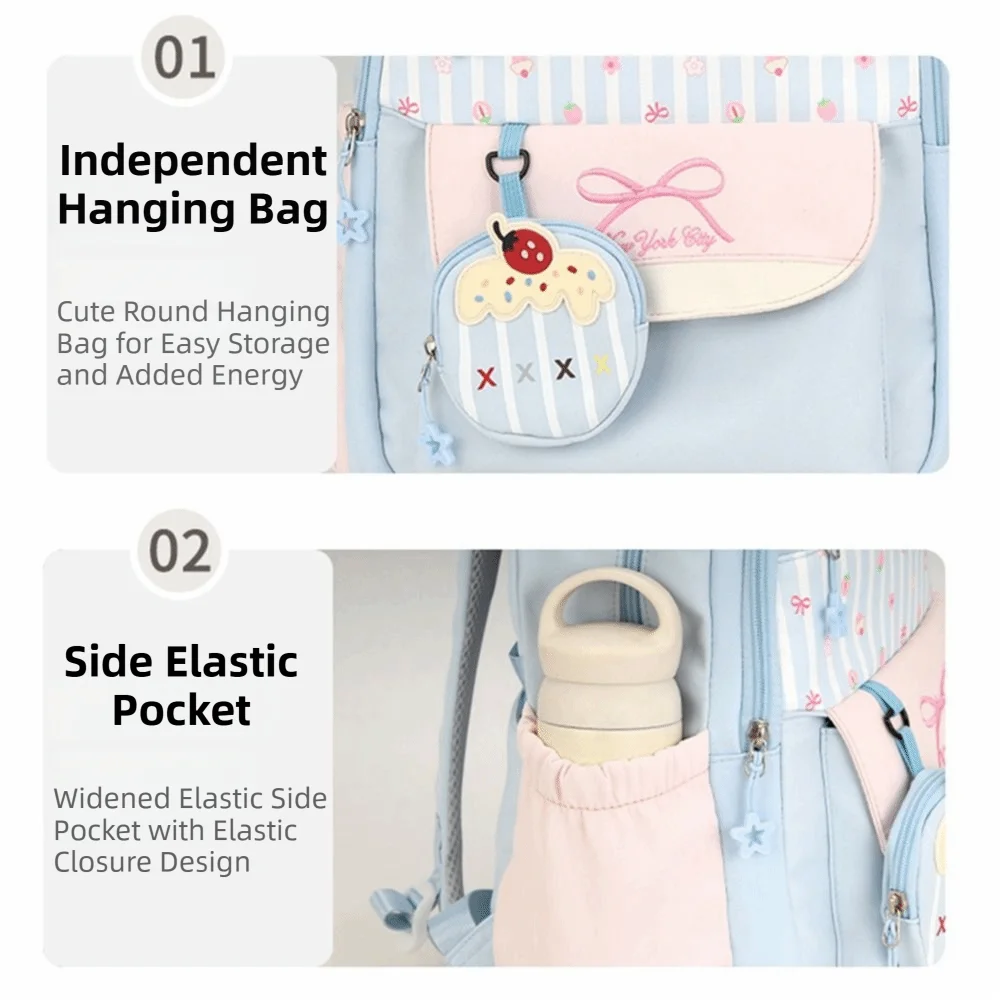 Large Capacity Travel Backpack Breathable Comfortable Students School Bags Multi-pocket Oxford Cloth Girls' Shoulder Bags