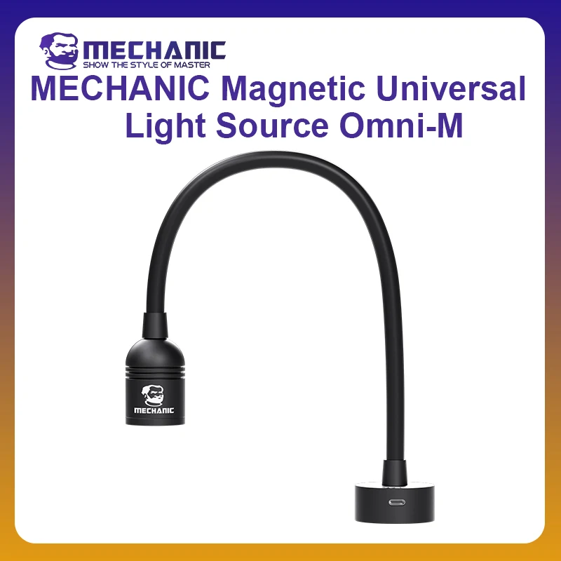 MECHANIC OFFICIAL Omni-M5W CRI Microscope LED Ring Light Source Modular Adjustable Bendable Stepless Dimm LED Lamp Magnetic Base