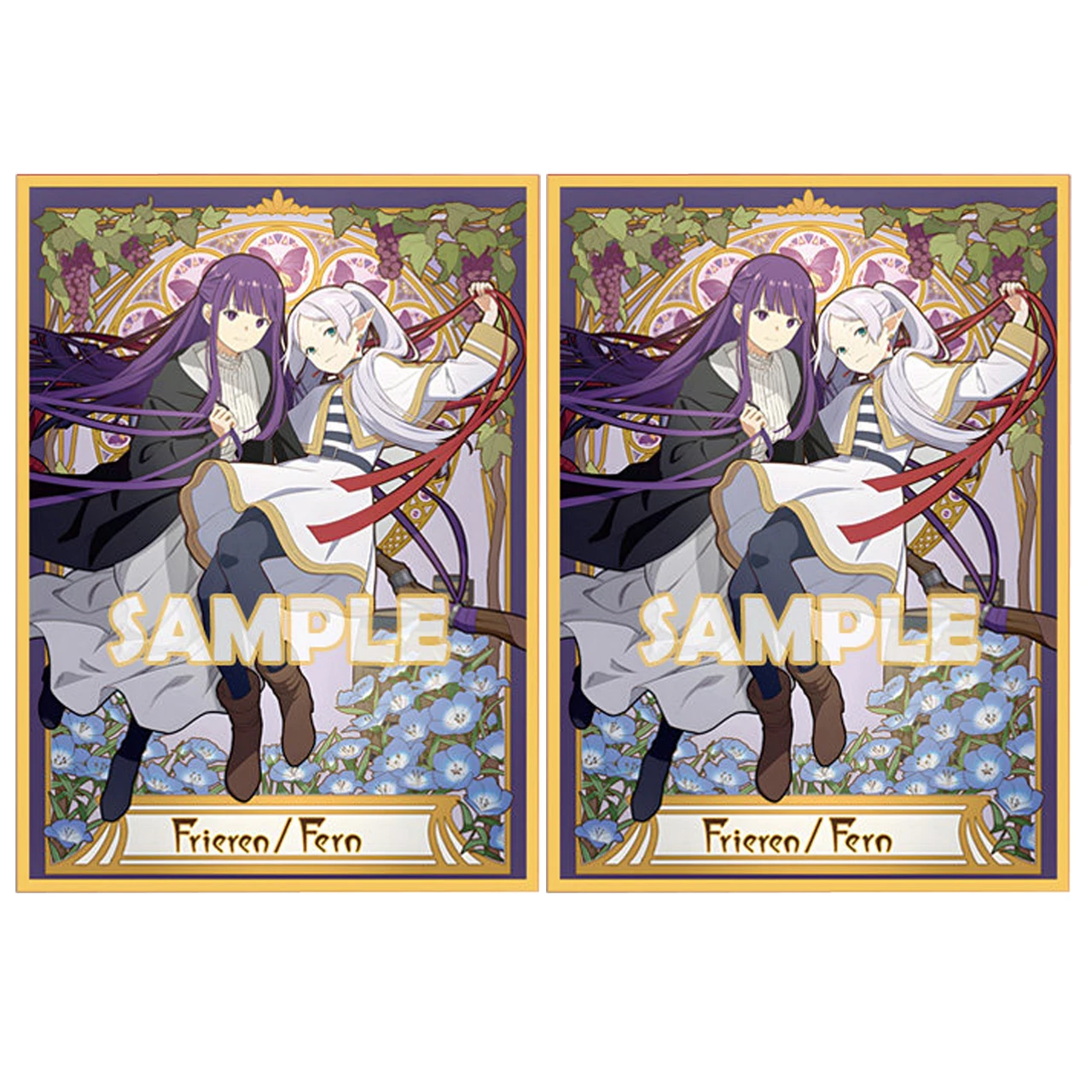 

Frieren Beyond Journey's End Series Laser Flash Card Case Art Nouveau Style Philen Anime Game Collectible Card Protective Case
