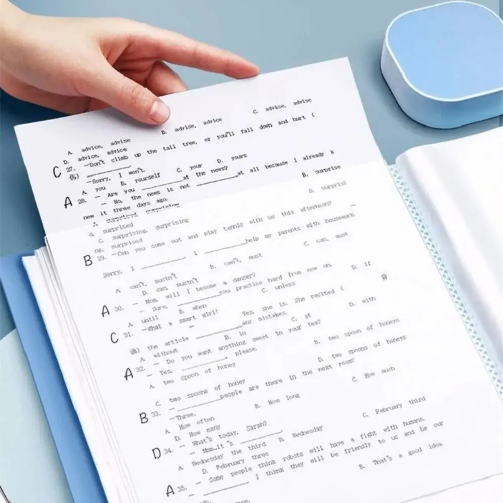 A4 PP แฟ้มซองเครื่องเขียนใหม่40หน้ากระเป๋าเอกสารกันน้ำอุปกรณ์สำนักงานโรงเรียนออแกไนเซอร์จัดเก็บทดสอบ