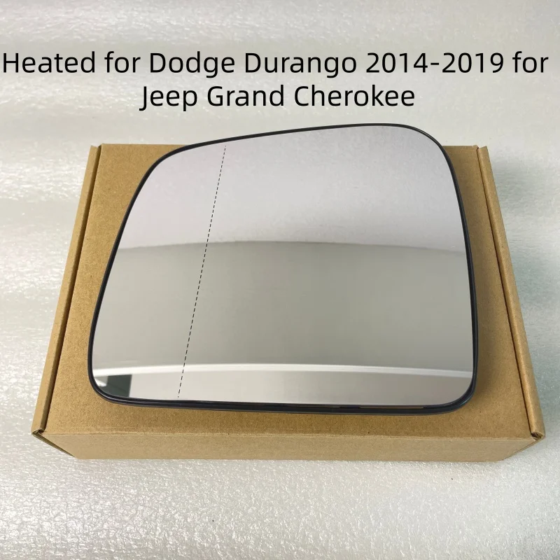 Car Rearview White Mirror Glass Replacement With Back Heated for Dodge Durango 2014-2021 for Jeep Grand Cherokee