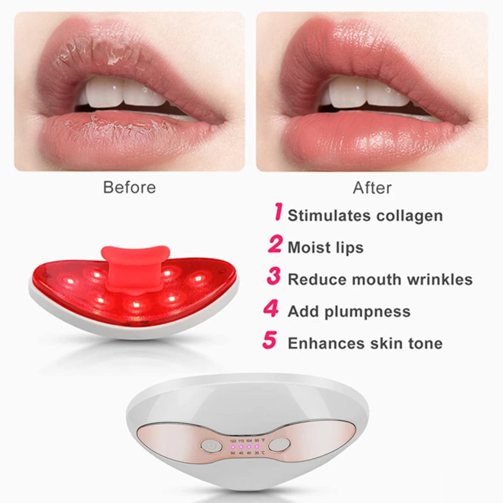 Electric Lip Plumper Lip Bigger Enhancer Portable Sexy Infrared light Lip Beauty Device 2 in 1 Heated Eye Protection Device