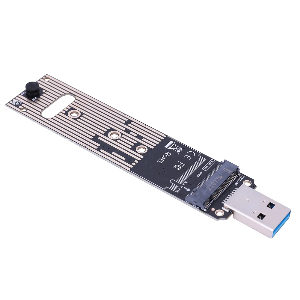 

M.2 NVME Hard Disk Converter USB3.1 SSD Converter 10Gbps Gen 2 SSD To USB Adapter Card for Samsung WD Black Intel NVME SSD