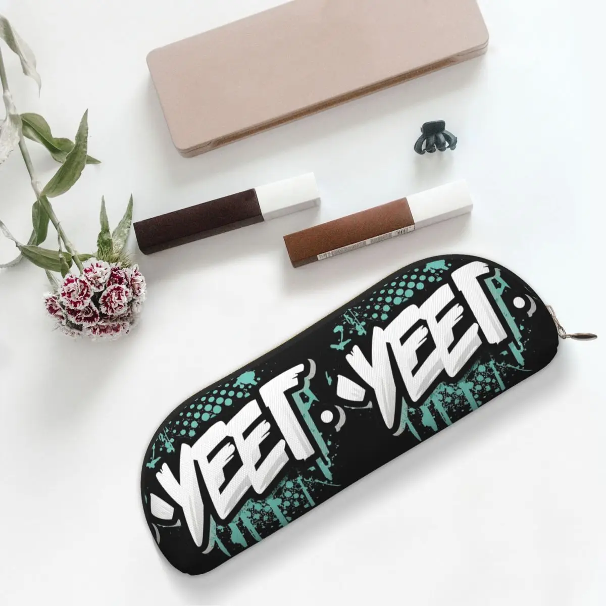 Assinatura legal menly jey uso yeet lápis casos caneta titular armazenamento artigos de papelaria suprimentos grande capacidade caneta caixa saco de lápis para presentes