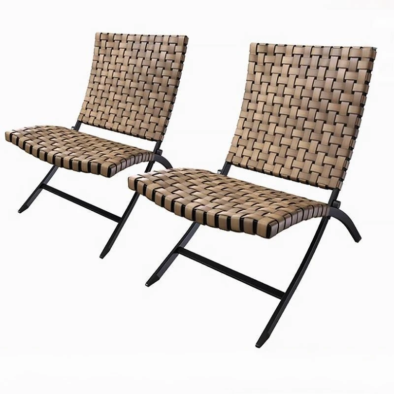 Outdoor tables and chairs folding chairs, courtyard balcony tea table and chairs, three-piece set of one table and two chairs