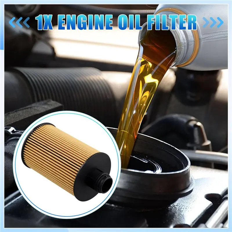 【Price Drop !!】 2X 68492616AA 68229402AA Engine Oil Filter For Jeep Grand Cherokee Ram 1500 3.0L Diesel