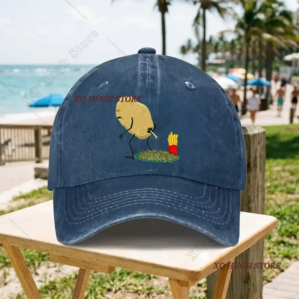 Fun Potato Fries Baseball Cap Cowboy Sun Hats Hip Hop Mens Snapback Cap