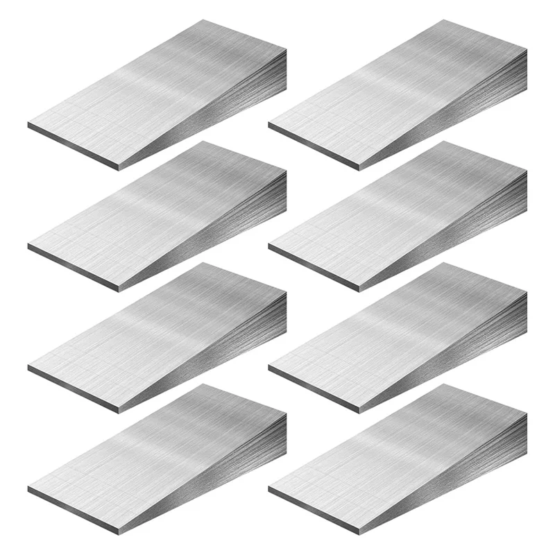 

8PCS Metal Wedge Shims Triangle Flange Wedge Steel Wedges For Welding Silver Metal Flange Wedge 4.7 X 2.4 X 0.79 Inch