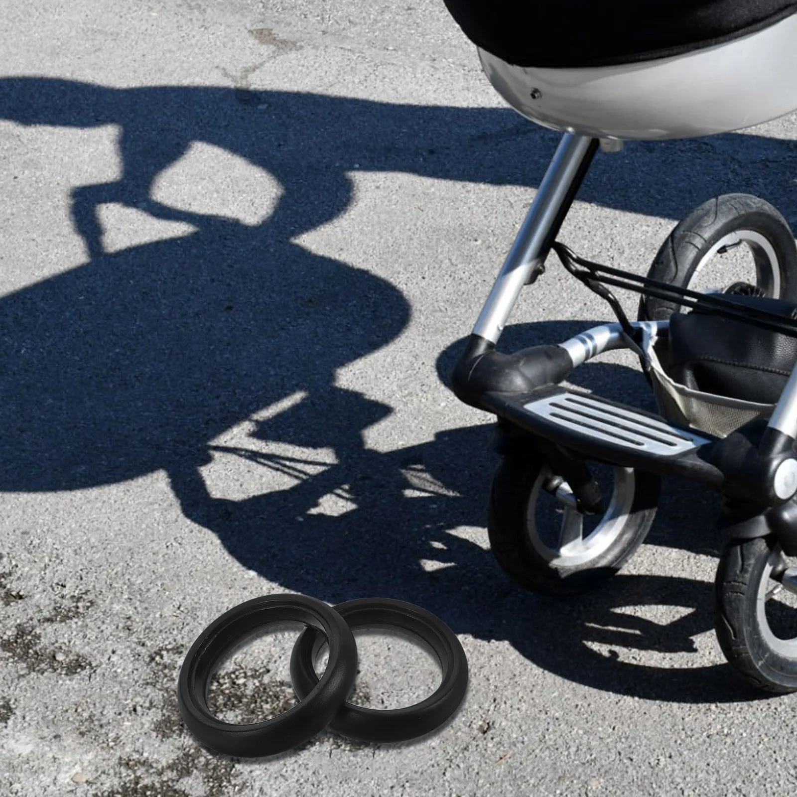 2 قطعة استبدال الطفل 5 بوصة المطاط الإطار الخارجي ل يدفع باليدين عربة الرضع عربات التي تجرها الدواب العالمي الجبهة الخلفية عجلة عربة الإطارات مجموعة #5