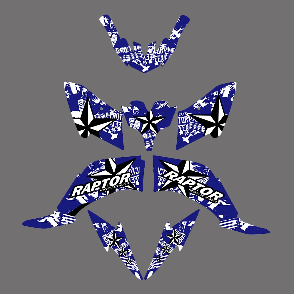 For Yamaha Raptor 250 YFM250 2008-2024 2023 ATV Motorcycle Fairing Graphics Background Decal Stickers Customize Decoration