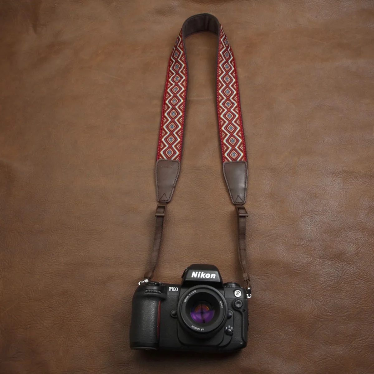 사진 유니버설 끈 코튼 + 쇠가죽 채찍으로 치다 캐논 니콘 mirrorless 디지털 카메라 slr에 대한 다채로운 dslr 어깨 목 스트랩