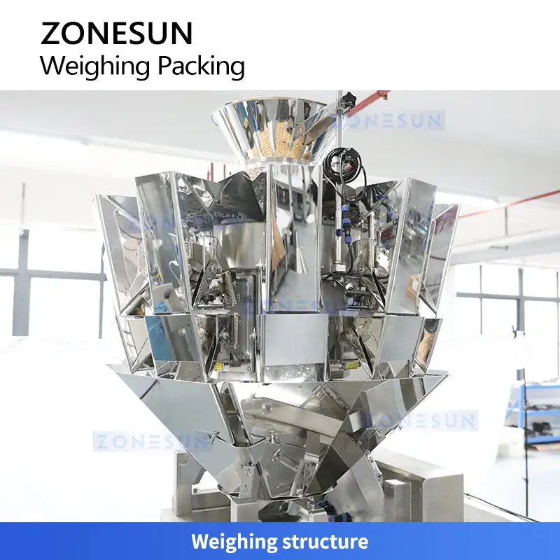 ZONESUN ZS-AFS200 Automatic Rotary Premade Pouch Packing Machine Granule Nuts Food Weighing Filling Sealing Equipment