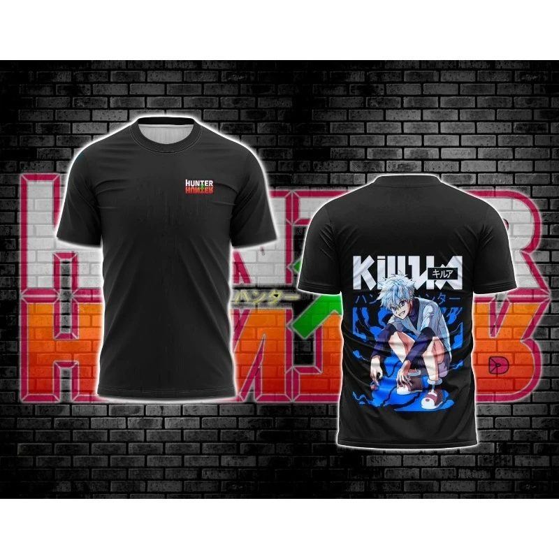 

Bandai Anime Hunter X Hunter Killua Zoldyck Мужская футболка с 3D принтом Повседневная уличная одежда Фанаты аниме Must Have Удобная повседневная одежда