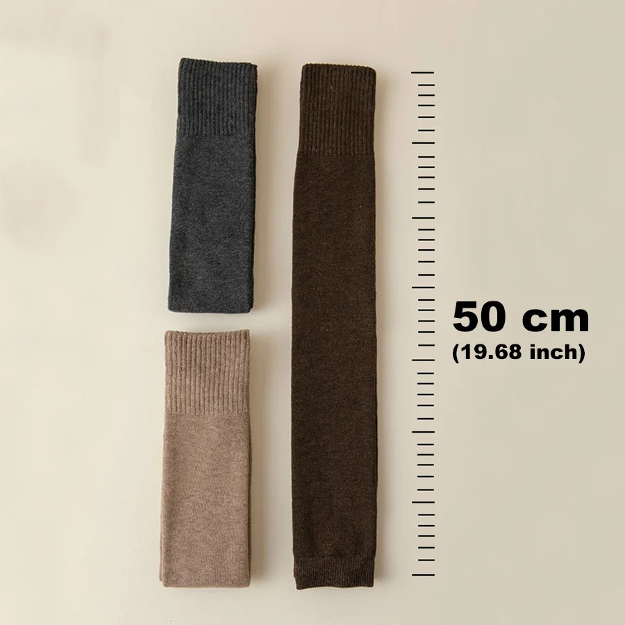 New in Winter Over Knee High Footless Socks for Women Black Khaki Warm Long Leg Warmers Thermal Thigh High Sock Cuffs Long Socks