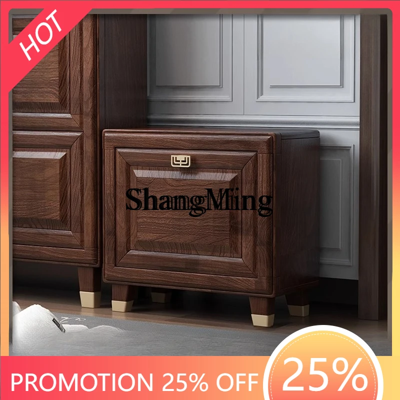 ZYY exquisite all-solid wood shoes change stool can sit, shoe stool enters door, home large-capacity storage, home shoe cabinet