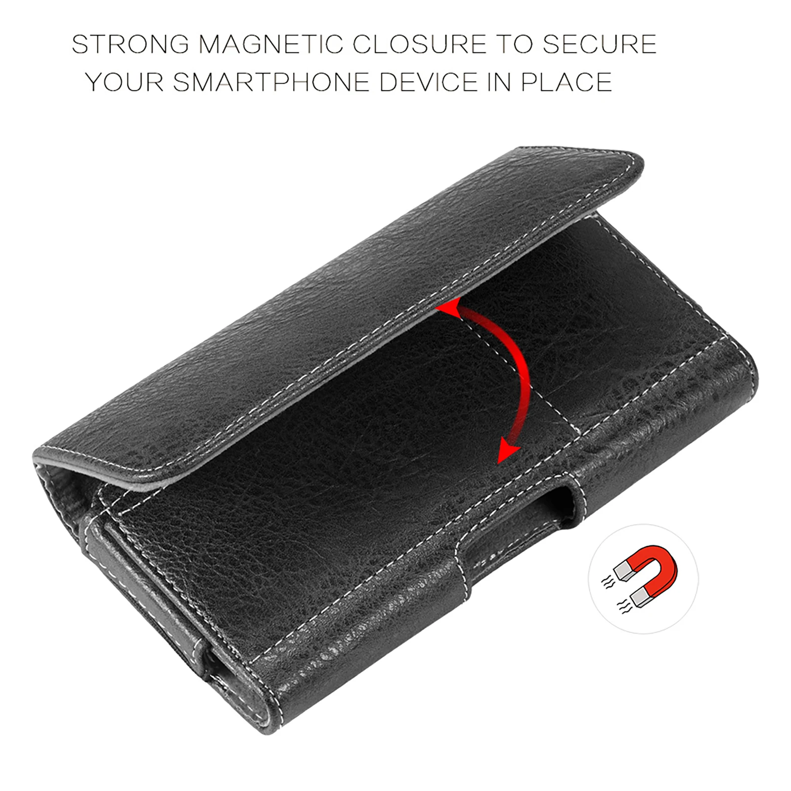 Universal Pouch Wallet Case 6.3/5.5/4.7 inch Waist Bag Magnetic Horizontal Phone Cover for iPhone X 8 7 Phone Belt Holster Clip