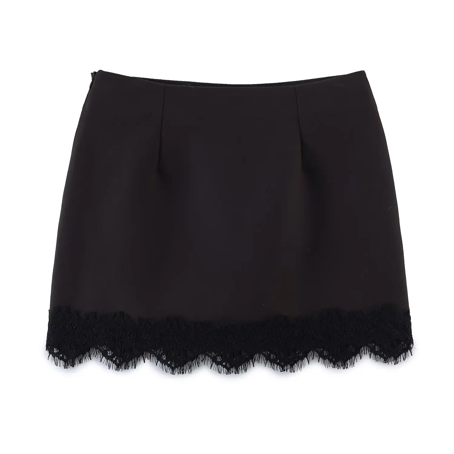BSAY Modische Hosenröcke Frühling Sommer Neue Damen-Rockhose mit Spitzenbesatz Hohe Taille A-Linie Kurzer Rock Schicke Damen-Streetwear Culottes – Detail 10