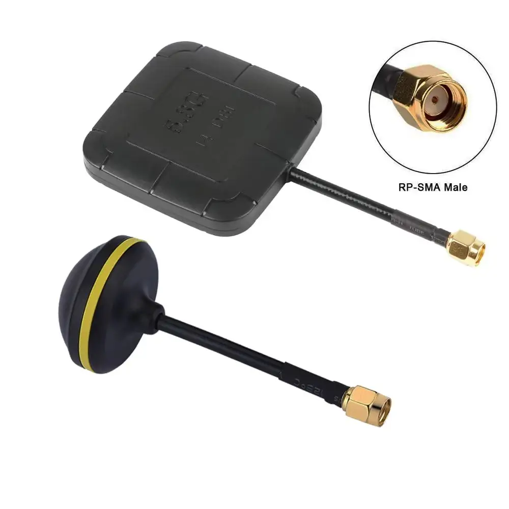 FPV Receiver Spare Parts 5.8G 14DBI High Gain Flat Panel &Mushroom FPV Antenna RP-SMA for EV800D Goggle FPV Drone RC Quadcopter view 5