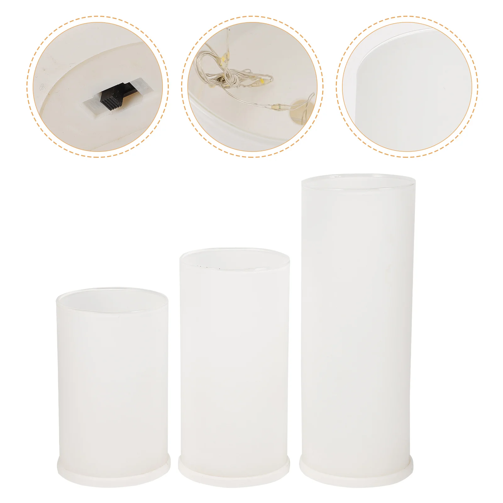 

3Pcs LED C les Flameless Flameless C les Light Wax Free Operated C Lights for Wedding Party Home Decoration