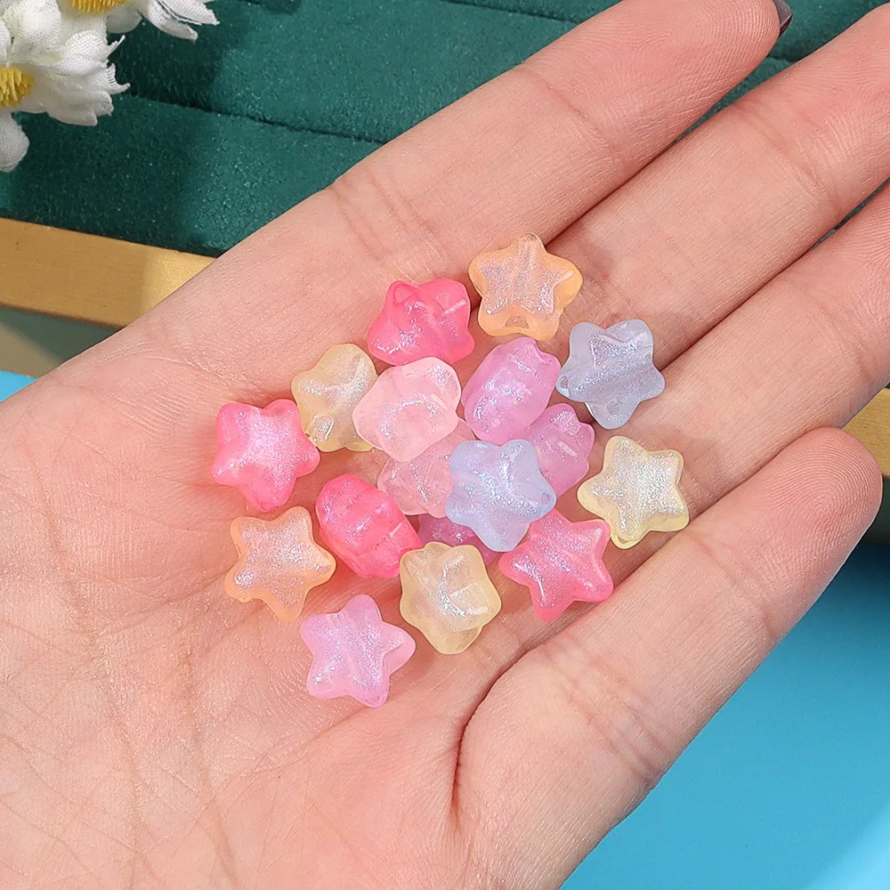 6/17/29 قطعة متعددة الألوان على شكل نجمة الخرز الزخرفية ، أساور يدوية القلائد ، عيد الميلاد عيد الحب هدية عيد الأم #2