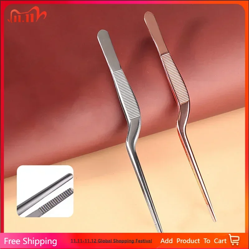 

Eyelash Remover Cleaner Tweezer Ear Nose Earpick Wax Removal Forceps Angled Clamp Nasal Tool Curved Earwax Tweezers Clip
