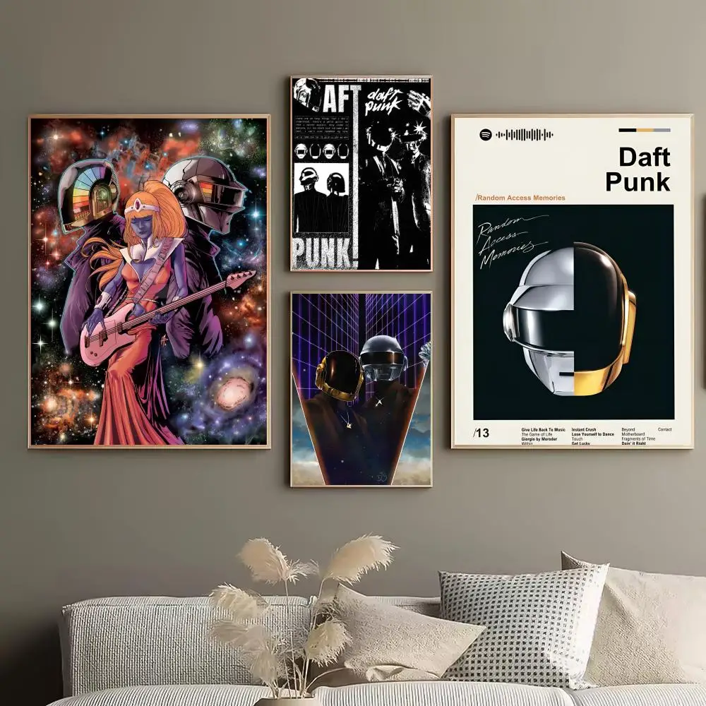 Band D-Daft Punk Cozy Room Makeover Neutral Home Makeover Simple Vibe Change Modern Wall Accent Modern Flat Upgrade Poster