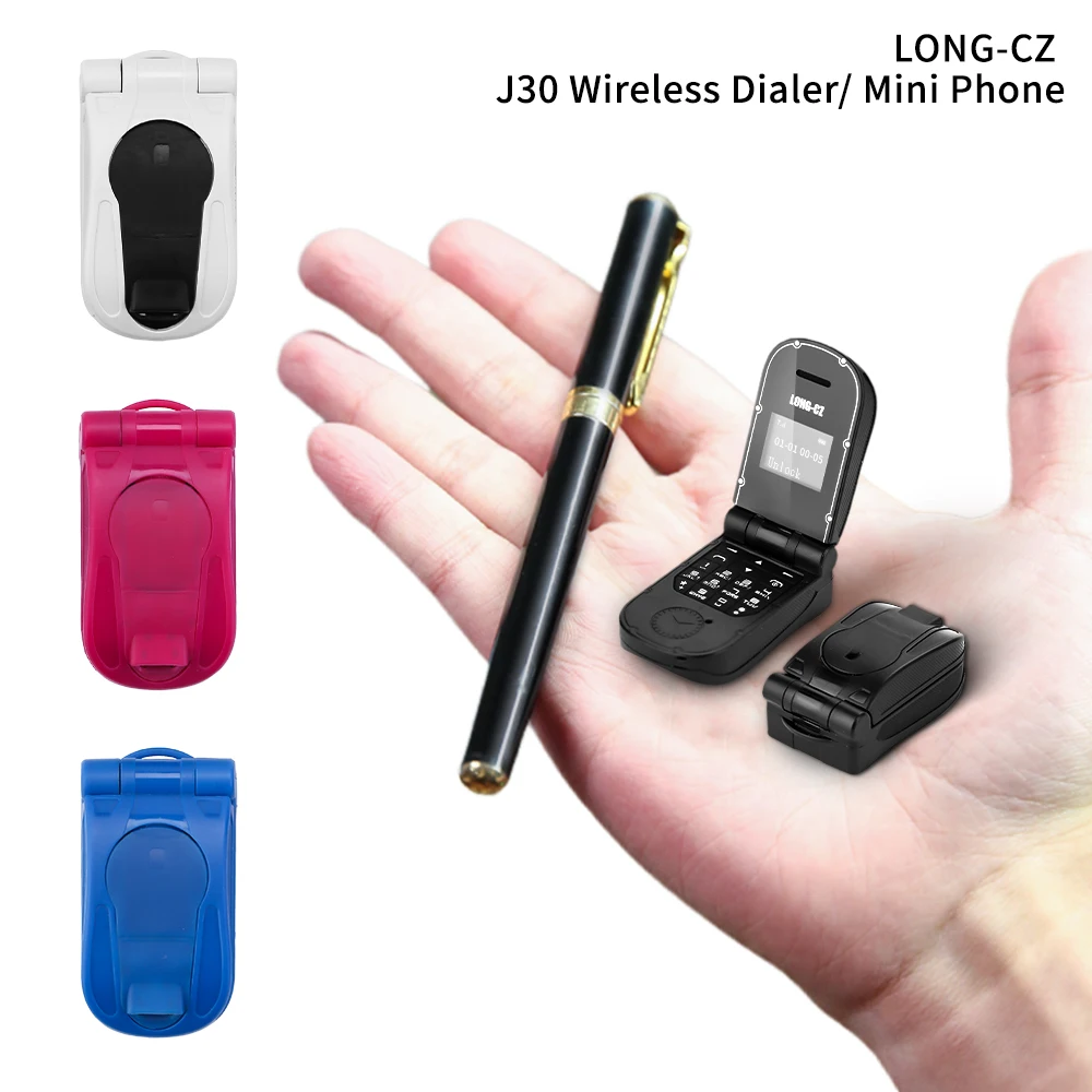 Newest LONG-CZ J30 Magic voice bluetooth dialer mini flip card phone mp3 FM mini cellphone bluetooth smallest mini phone