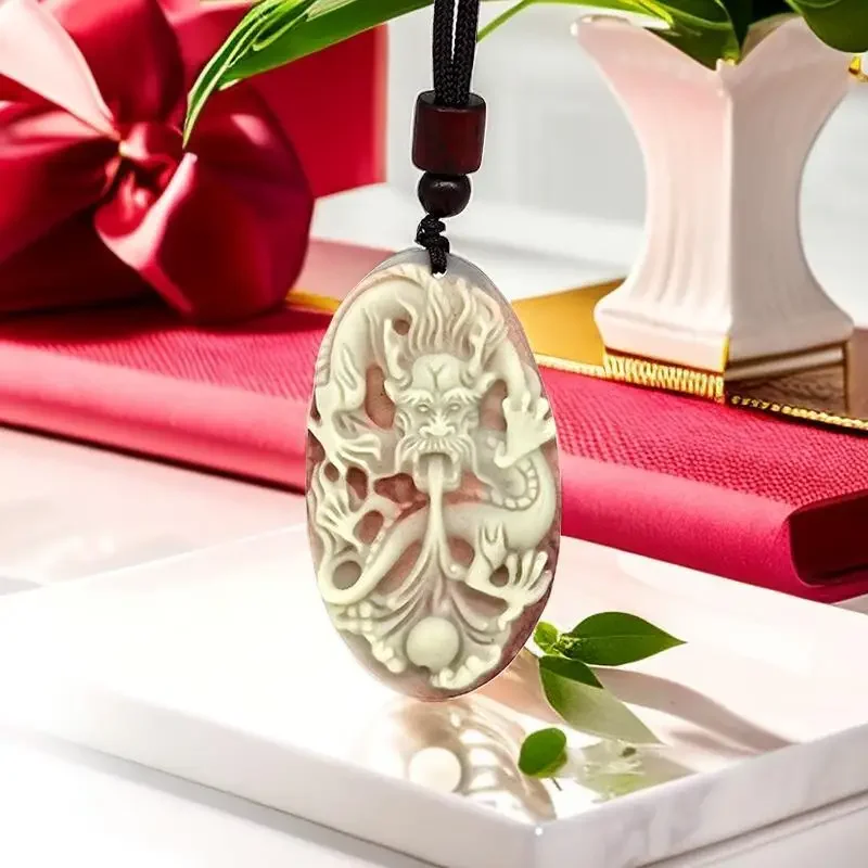 Jade Dragon Pendant Pendants Real Necklace Designer Gift Gemstone Chinese Natural Men Necklaces Fashion Jewelry Gifts for Women