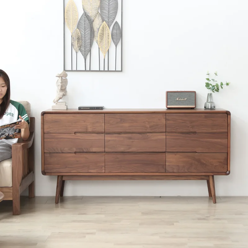 Solid Wood Living Room Lockers, Entrance Cabinets Light Luxury for Home for Living Room Sturdy Construction