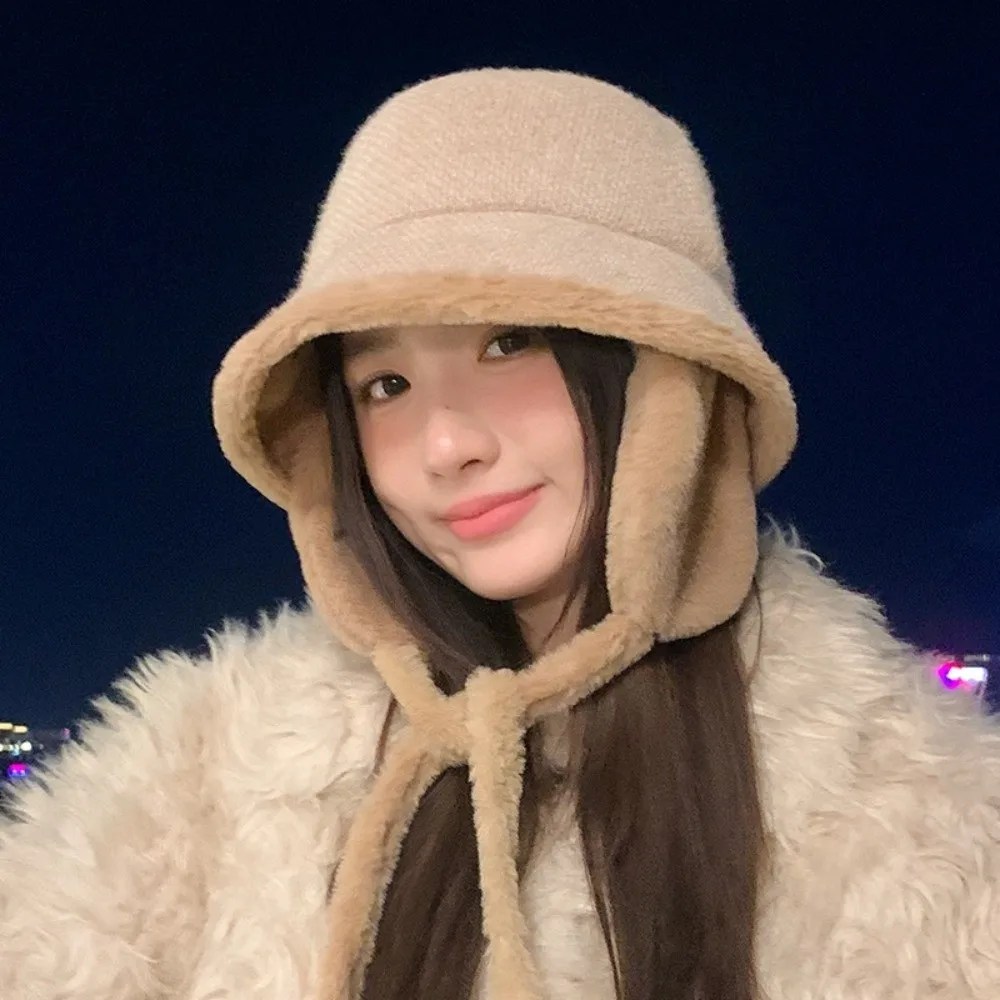

Новая однотонная зимняя теплая шапка с флисовой подкладкой, защита ушей, рыбацкая шапка из хлопчатобумажной ткани, женская кепка для гольфа, зимние аксессуары