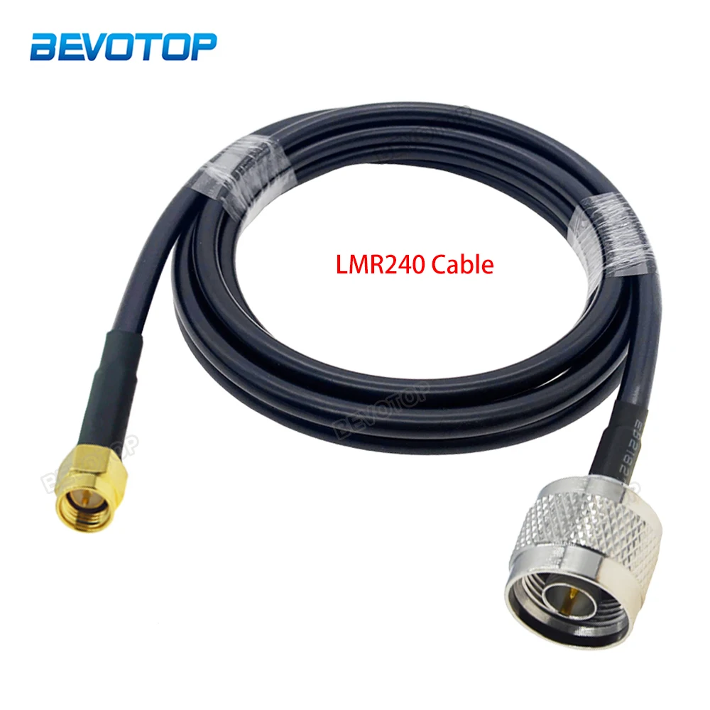 

LMR240 Cable SMA Male Plug to N Male Plug RF Adapter 50 Ohm 50-4 Pigtail RF Coaxial Jumper 4G 5G LTE Extension Cord 50CM~50M