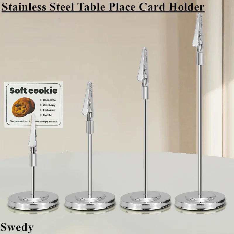 

Stainless Steel Table Number Holders Place Card Holder Table Wire Photo Picture Holder Clips Memo Note Stand