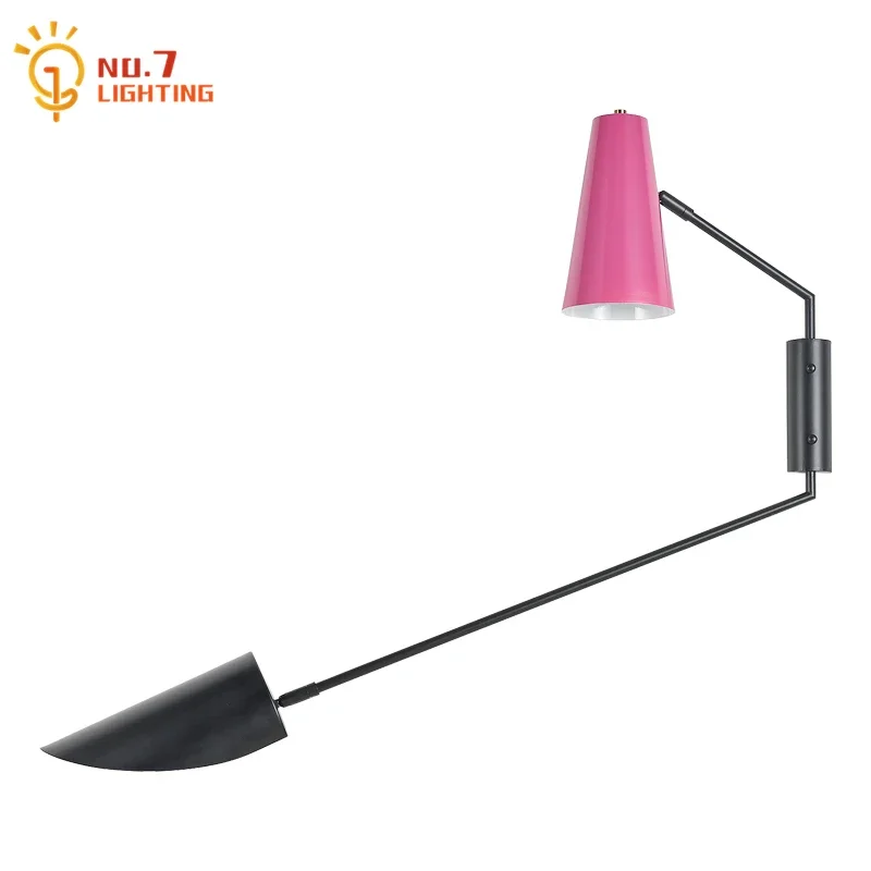 Minimalist Design Swing Arm Adjustable Wall Sconces Industrial Modern Interior Lighting Iron Art  Led E14 Living Room Bedside