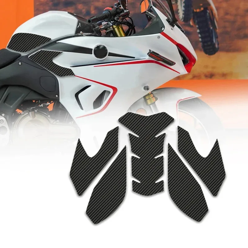 For QJmotor 550 Motorcycle Accessories 2022-2023 Anti-Slip Adhesive Stickers Scratch Resistant Fuel Tank Pad Protective Cover