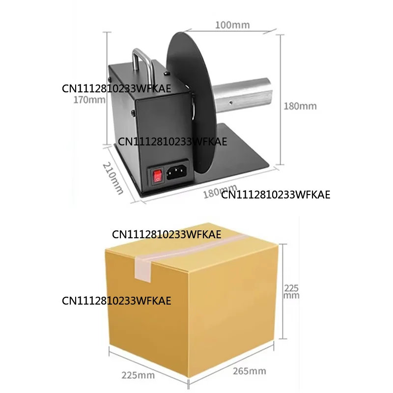 Automatic Label Rewinder 100mm Self-Adhesive Barcode Paper Two-Way Rewinding Machine Label Recycling Machine