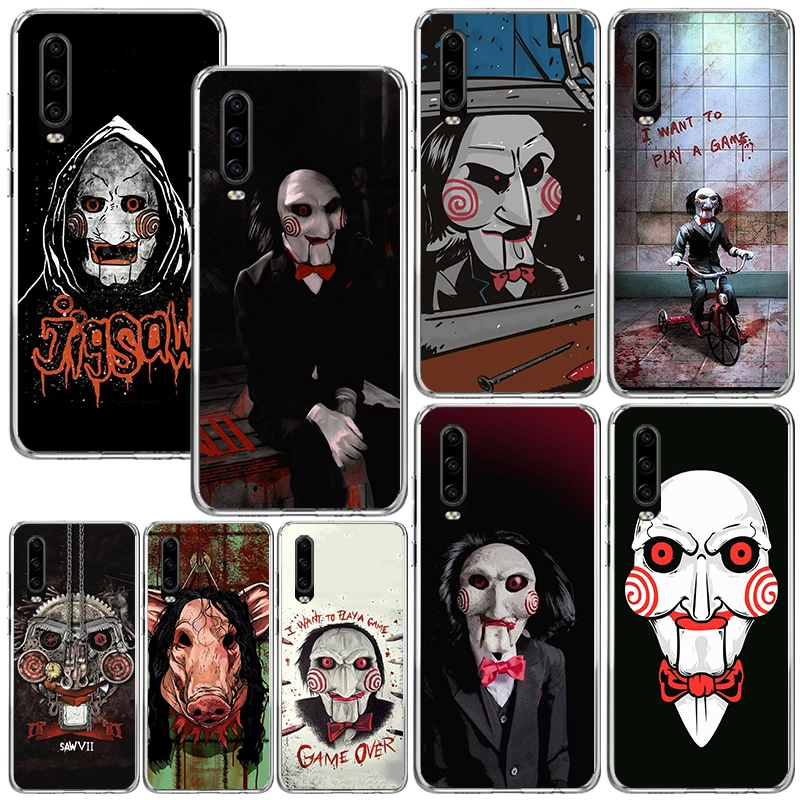 The Jigsaw Killer Horror Phone Case For Huawei P30 P40 P20 P10 Lite Mate 20 10 Pro Y5 Y6 Y7 Y9S P Smart Z Fundas Back Cover