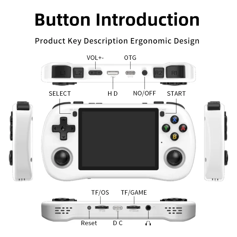Consola de juegos portátil X35H, pantalla IPS de 3,5 pulgadas, 640x480, Sensor Hall, Joystick RK3566 POWKIDDYOS Linux, regalos para niños