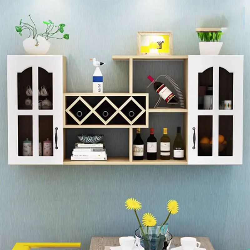 Luxury White Wine Holder Modern Man Cabinet Display Wall Wine Rack Bottle Living Room Shelf Botelleros De Vino Bar Furniture